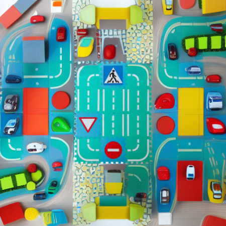 Мягкие модульные плитки АВТОДОРОГА Wonder Toys