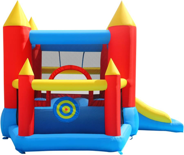 Надувной батут с горкой Футбол Happy Hop