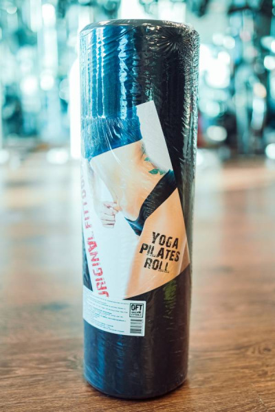 Цилиндр для пилатес EVA 45х15 см премиум черный Original Fit.Tools