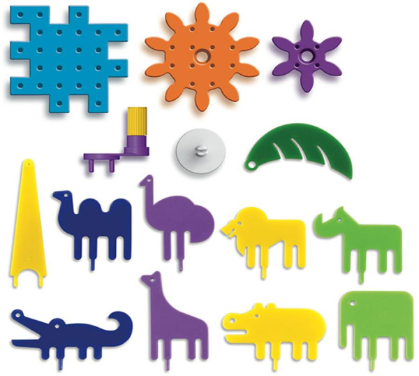 Конструктор Шестеренки Джунгли 50 деталей Quercetti