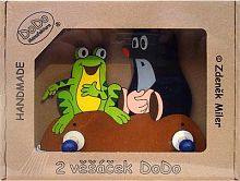Вешалка настенная КРОТ С ЛЯГУШКОЙ, 2 крючка Pomy Toys