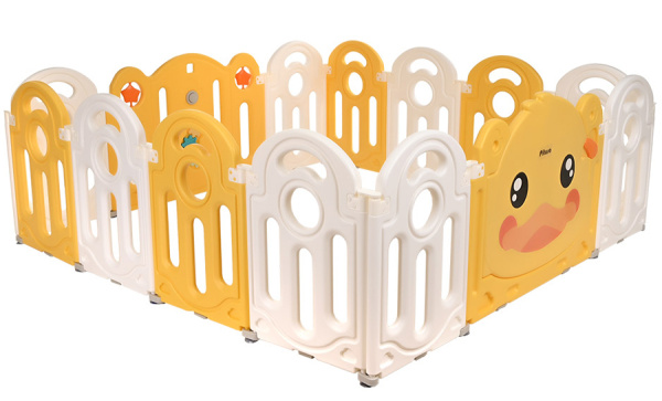 Детский манеж-ограждение Утенок желтый/белый Pituso