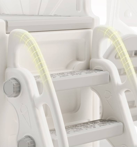 Горка с игровой зоной Автомобиль белый Perfetto Sport