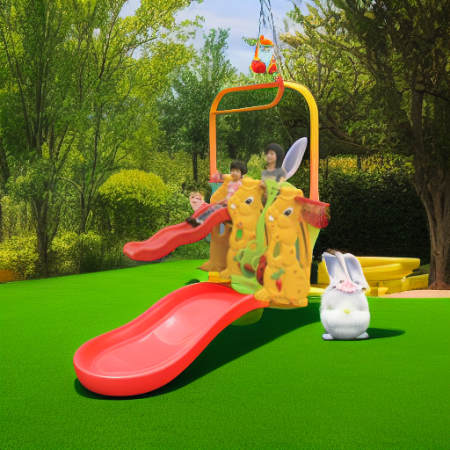 Горка с качелями ЗАЙЦЫ Family