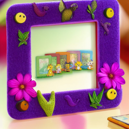 Фоторамка ЖИВОТНЫЕ вертикальная, лиловая Arance