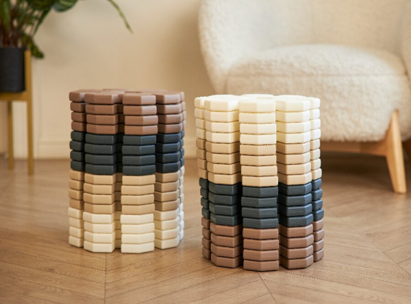 Конструктор UNIX Kids Snowflakes Grey-Camel 32 штуки