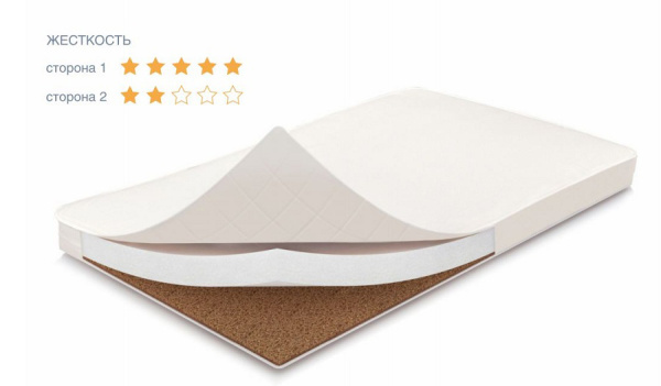 Матрас детский Polini kids Волшебные сны Классик Плюс 119х59х10 см, кокос, бязь