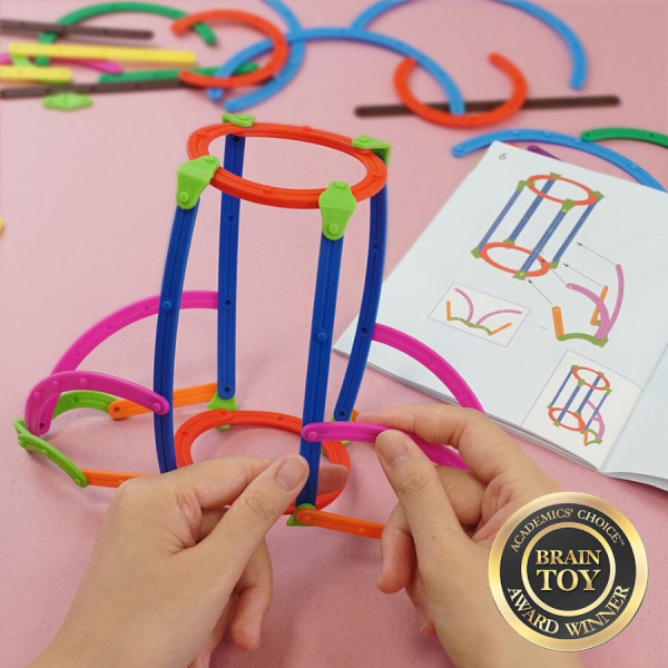 Палочки счетные Геостикс 3D конструктор, 158 деталей EDX Education