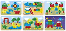 Карточки  к Мозаике Pegs 10 мм, 6 карточек Miniland