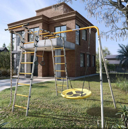 Дачный комплекс Весёлая лужайка-2 + качели ГНЕЗДО Romana