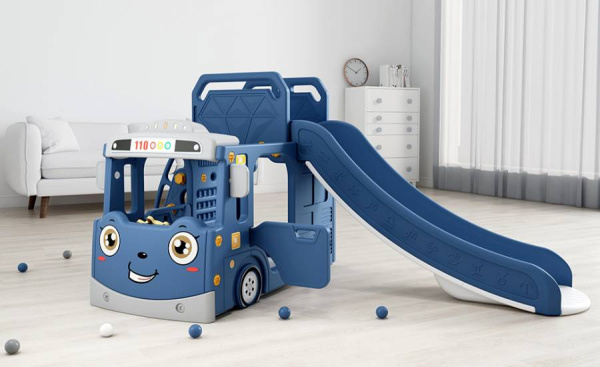 Горка с игровой зоной Автомобиль синий Perfetto Sport