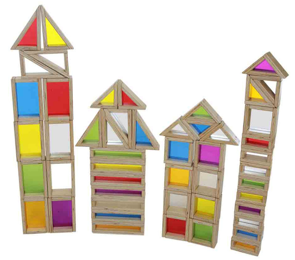 Радужные блоки с зеркалами, 51 штука Masterkids
