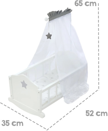 Кукольная колыбель Stella белая Roba