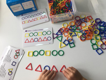 Звенья фигурные с карточками заданий, 360 штук