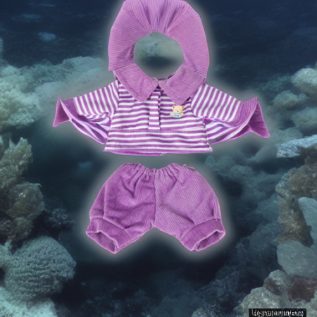 Фиолетовая рубашка и штаны для куклы 21 см