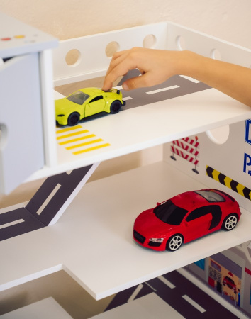 Автопарковка с вертолетной площадкой серая PeMa kids