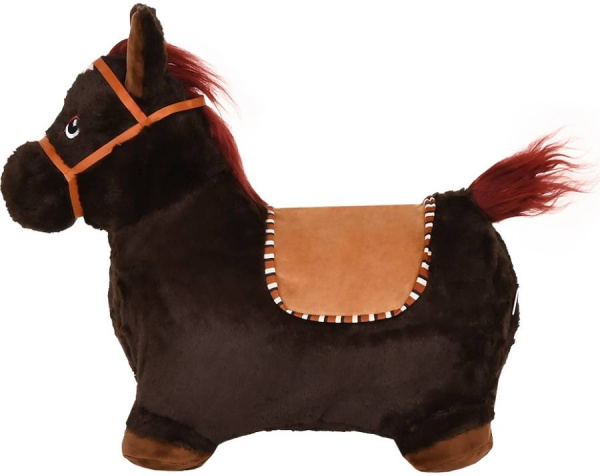 Попрыгун Лошадка черная с чехлом, со звуком Pituso