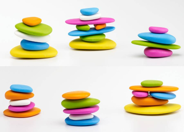 Набор Радужные камешки Флюро 39 штук с карточками EDX Education