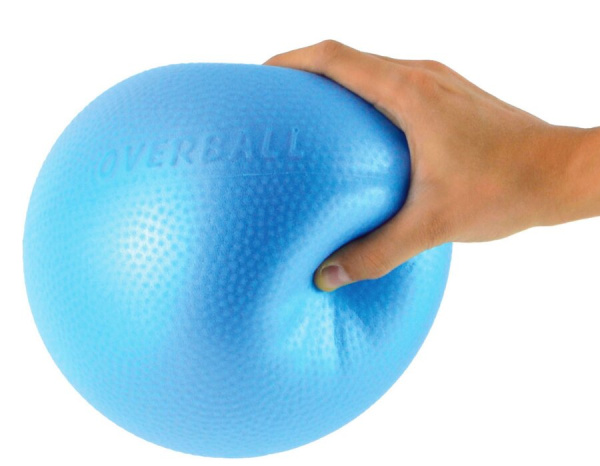Мяч легкий OVER BALL 23 см голубой Ledraplastic