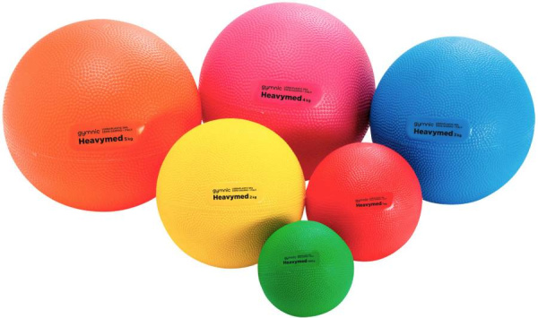 Мяч для фитнеса утяжеленный HEAVYMED 15 см 2 кг желтый Ledraplastic