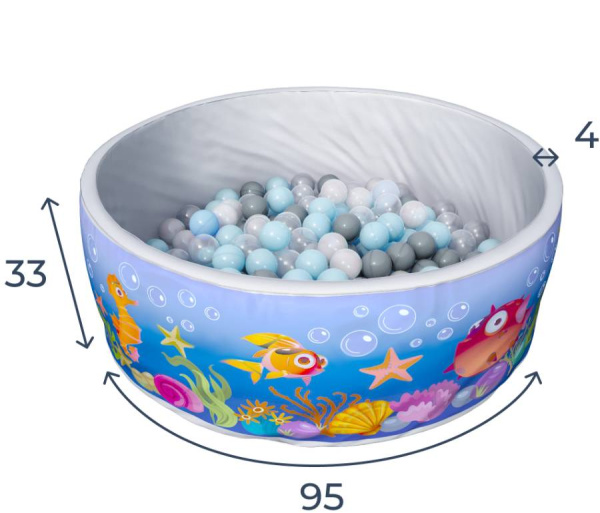 Сухой бассейн Romana Мир приключений Аквариум, 150 шариков