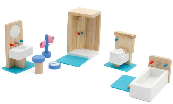 Игровой набор для кукольного домика Ванная комната Lanaland