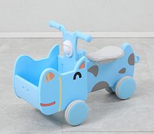 Машинка-каталка с корзиной UNIX Kids Hippo голубая