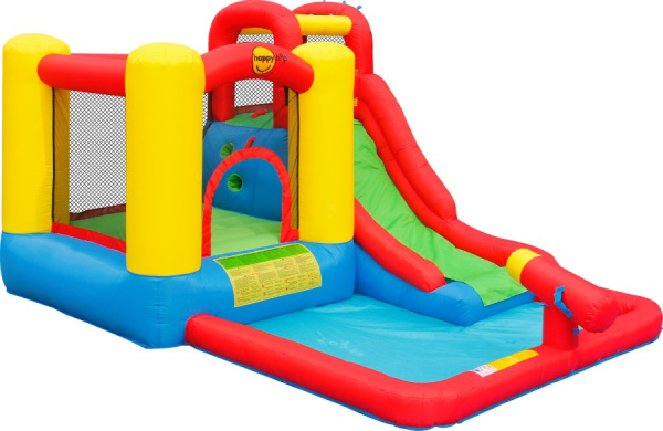Надувной батут с горкой Скольжение Happy Hop