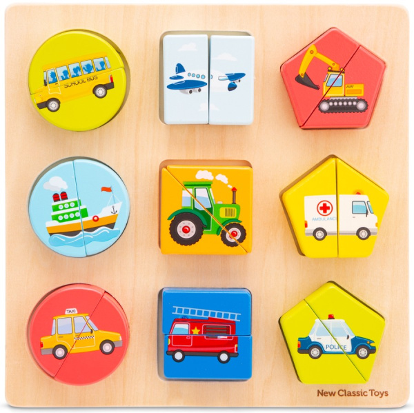 Рамка-вкладыш Пазл Транспорт New Classic Toys