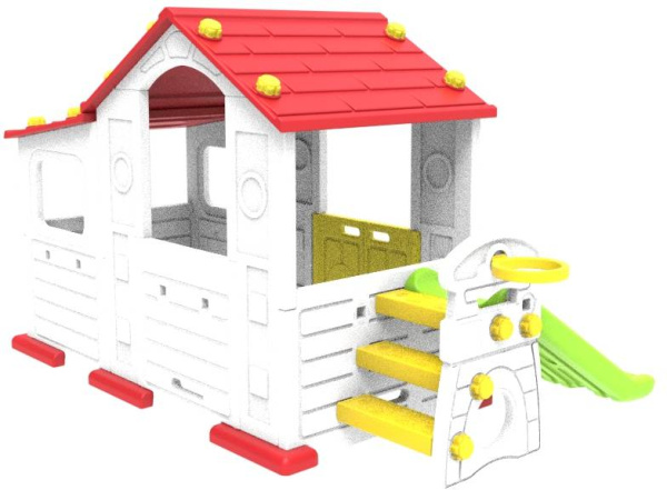Домик игровой с пристройкой, горкой и баскетбольным кольцом ТОМО Toy Monarch
