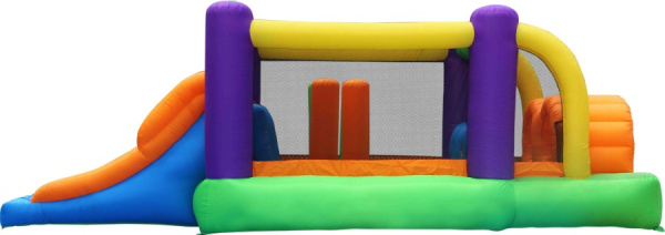 Надувной батут с горкой ПОЛОСА ПРЕПЯТСТВИЙ Happy Hop