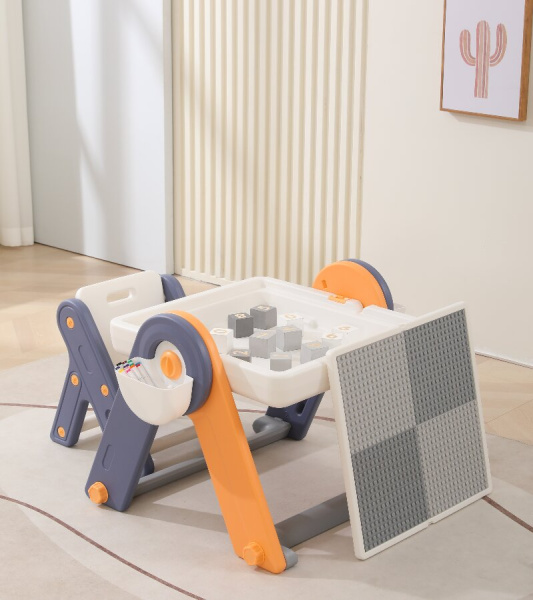 Развивающий детский столик со стульчиком 4 в 1 желтый UNIX Kids