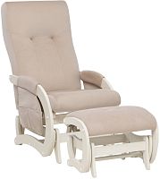 Комплект для кормления Кресло-глайдер и пуф Milli Кьяра (слоновая кость, ткань V 18)