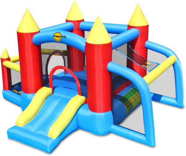 Надувной батут с горкой Футбол Happy Hop