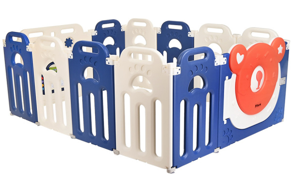 Детский манеж-ограждение Топтыжка синий/белый Pituso