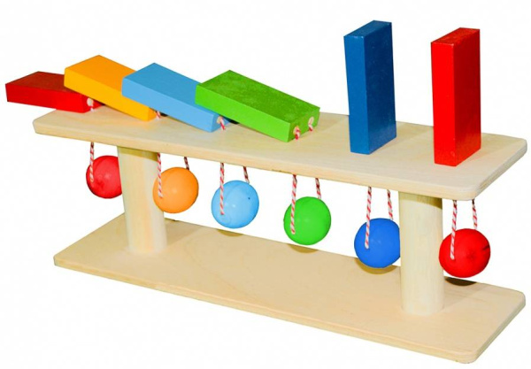 Тактильно-развивающее Разноцветное домино на подставке Romsens