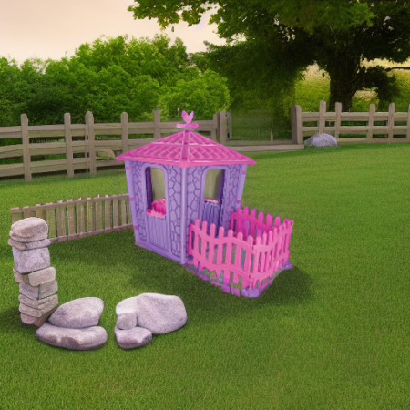 Игровой домик с оградой Pilsan Stone