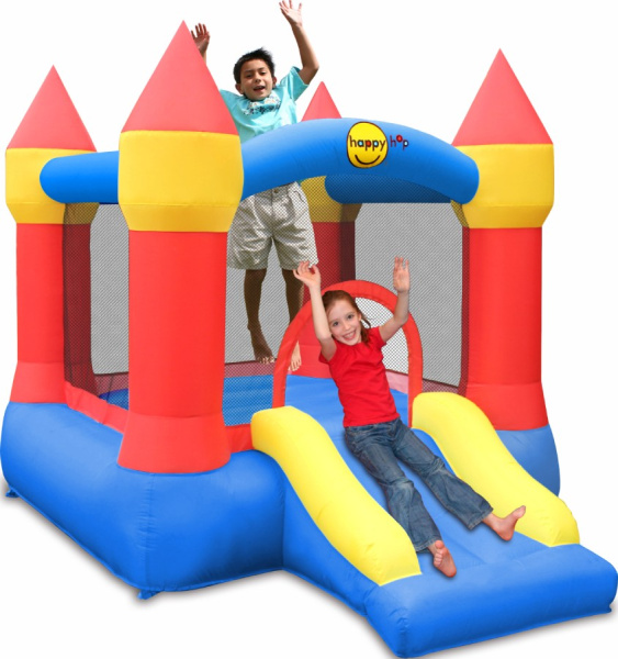Надувной батут с горкой Мини-крепость Happy Hop