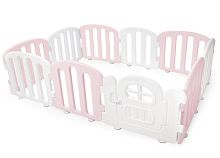 Детский манеж First Baby Room белый/розовый