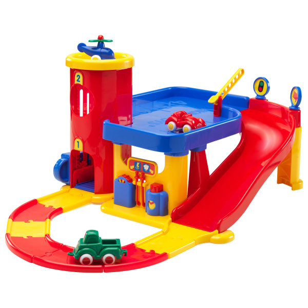 Гараж 2-х уровневый с дорогой и машинками