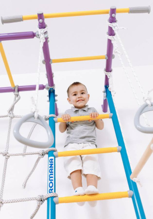 Шведская стенка S7 сиренево/голубой Romana