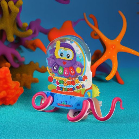 Музыкальный осьминожка УМНЫЙ Я, голубой Zhorya