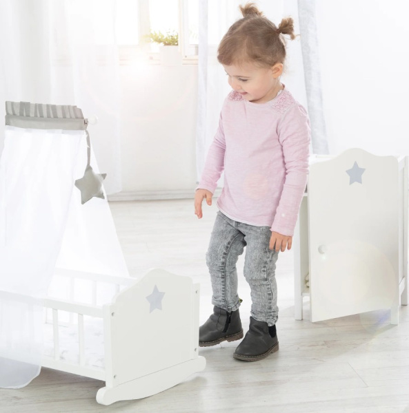 Кукольная колыбель Stella белая Roba