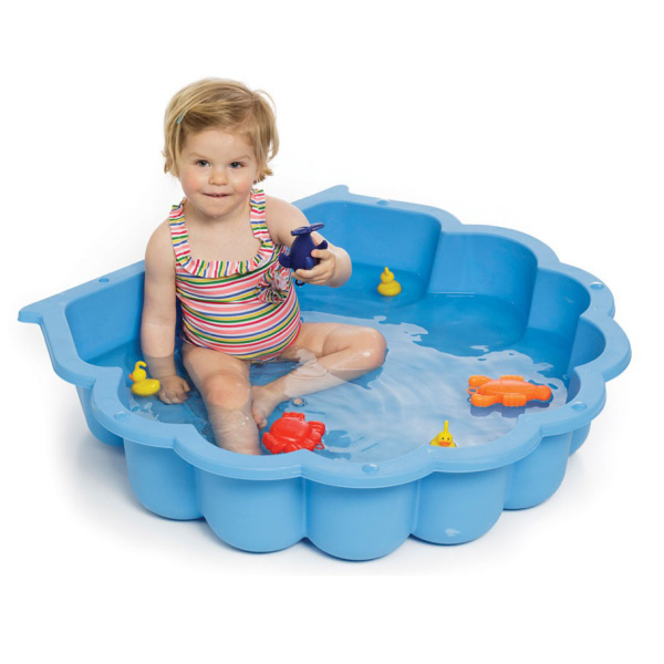 Песочница РАКУШКА с тентом голубая PARADISO