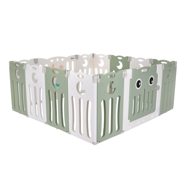 Детский манеж-ограждение Сова зеленый/белый
