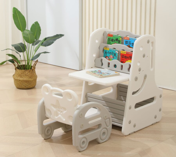 Столик-трансформер со стульчиком 3 в 1 UNIX Kids серый