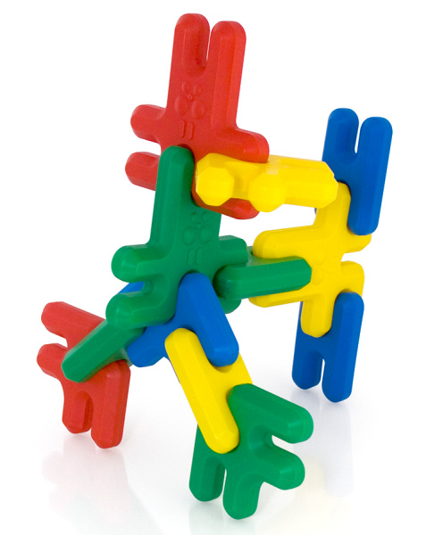 Конструктор Кролики супер 36 деталей в чемоданчике Miniland