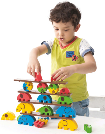 Конструктор Цирковые слоники, 32 детали Weplay