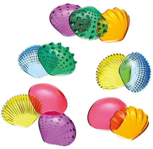 Сенсорный набор Ракушки морские тактильные прозрачные, 108 штук EDX Education