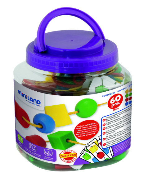 Набор развивающий для обучения последовательности (60 элементов, 35 мм) в контейнере Minilandш